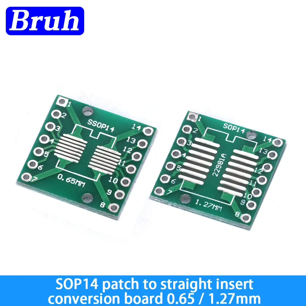 PCB kit SOP8 SSOP10 SOP14 SOP16 20 24 28 56 to DIP/SMD to DIP IC adapter socket SOIC TSSOP board adapter board 0.65mm 1.27mm