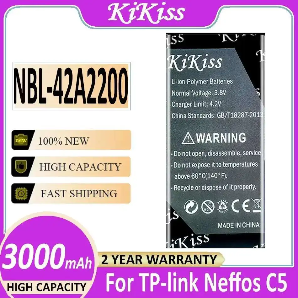 

High Compatibility 3000mAh Nbl-42A2200 For TP-Link Neffos C5 TP701A B C E Mobile Phone Battery High Capacity