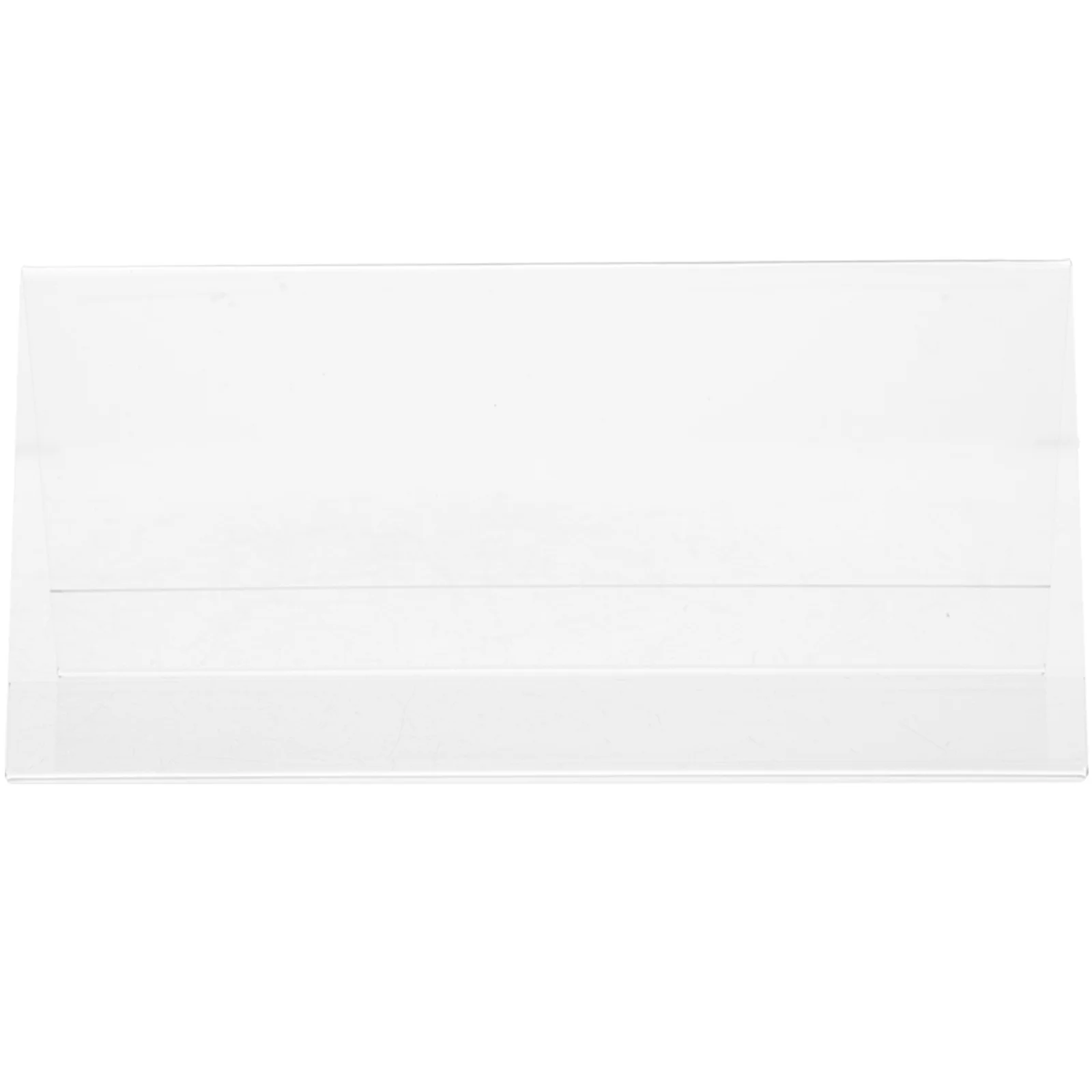 

Clear Acrylic Conference Name Stand Vertical Display V-Shaped Table Sign Holder for Meeting Reception Table Number Cards
