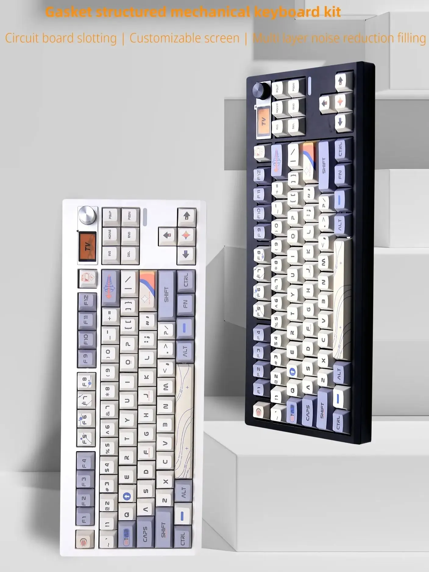 GMK87 Mechanische toetsenbordkit met scherm RGB-verlichte pakkingstructuur Gaming Hot Swap-toetsenbord voor VIA Aangepast - afbeelding 2
