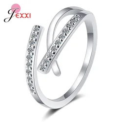 Original 925 Sterling Silver Simple Style Ring Open Adjustable Finger Ring For Women Birthday Anniversary Fine Jewelry New Trend