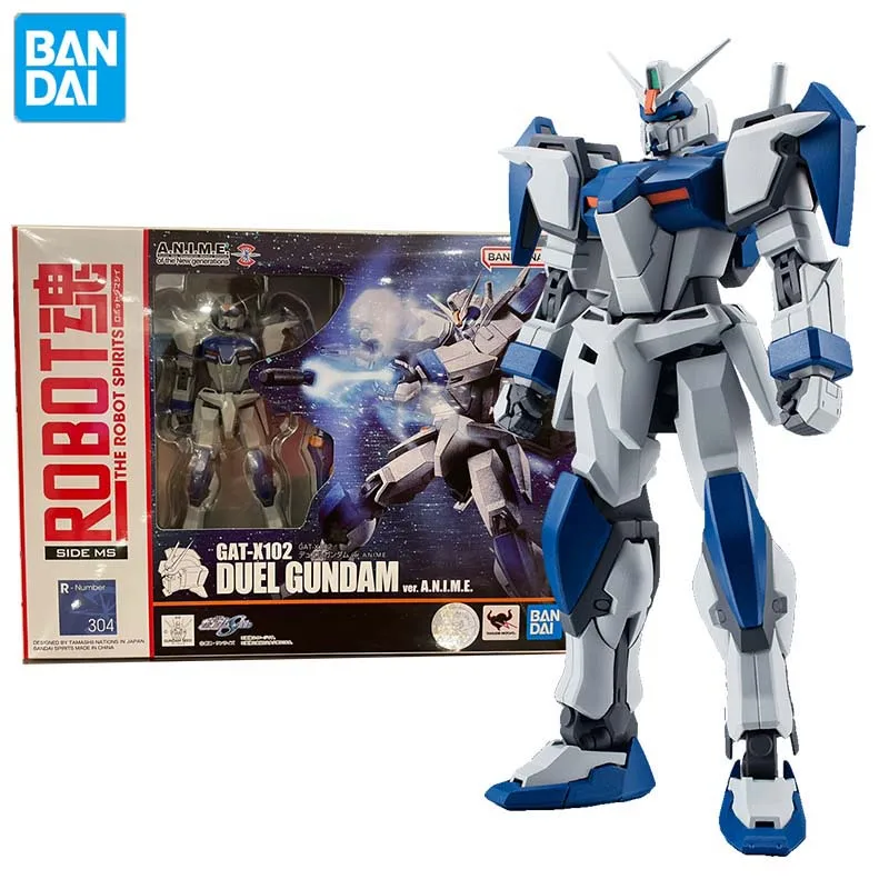 Bandai Genuine Gundam Model Garage Kit Robot Spirits Series GAT-X102 Duelo Anime Action Figure Brinquedos para Meninos Collectible Toy