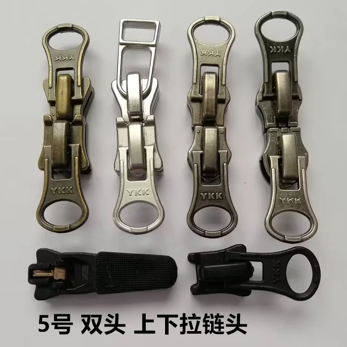 

YK5 Resin Tooth Nylon Tooth Jacket Upper And Lower Double-ended Zipper Head Reverse Ancient Silver Down Clothing Accessories