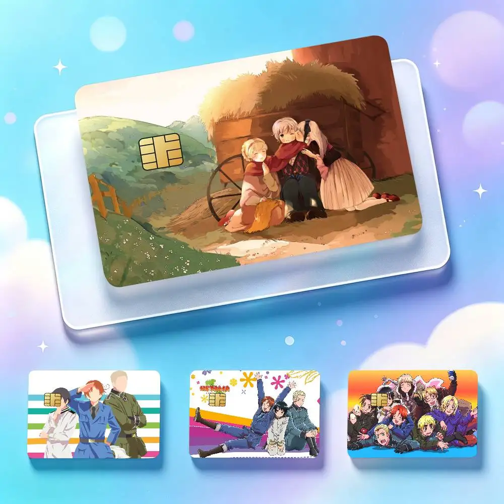 Anime H-HeTaliA A-Axis P-Powers Card Stickers for Bank Access Protective Waterproof Film Cover Sticker Surprise Gift
