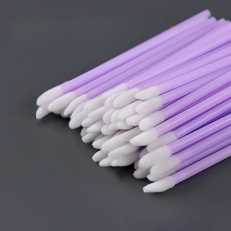 50 個卸売口紅グロスワンド完璧な最高のメイクアップアプリケーターホットメイクアップ使い捨てリップブラシ女性アクセサリー