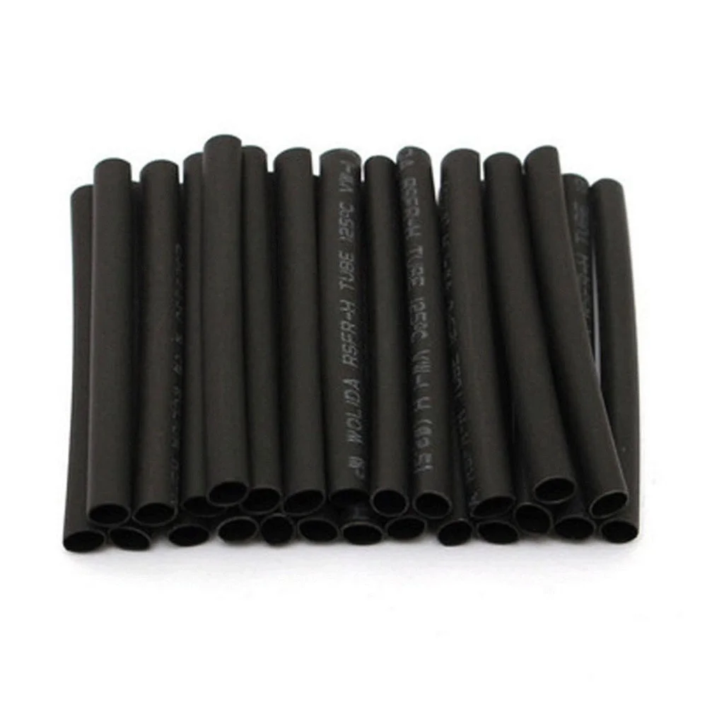 127Pcs Black Heat Shrinking Sleeve Tube Insulation Sleeving Electrical Cable Tube Waterproof Polyolefin Heat Shrink Wrap Tubing