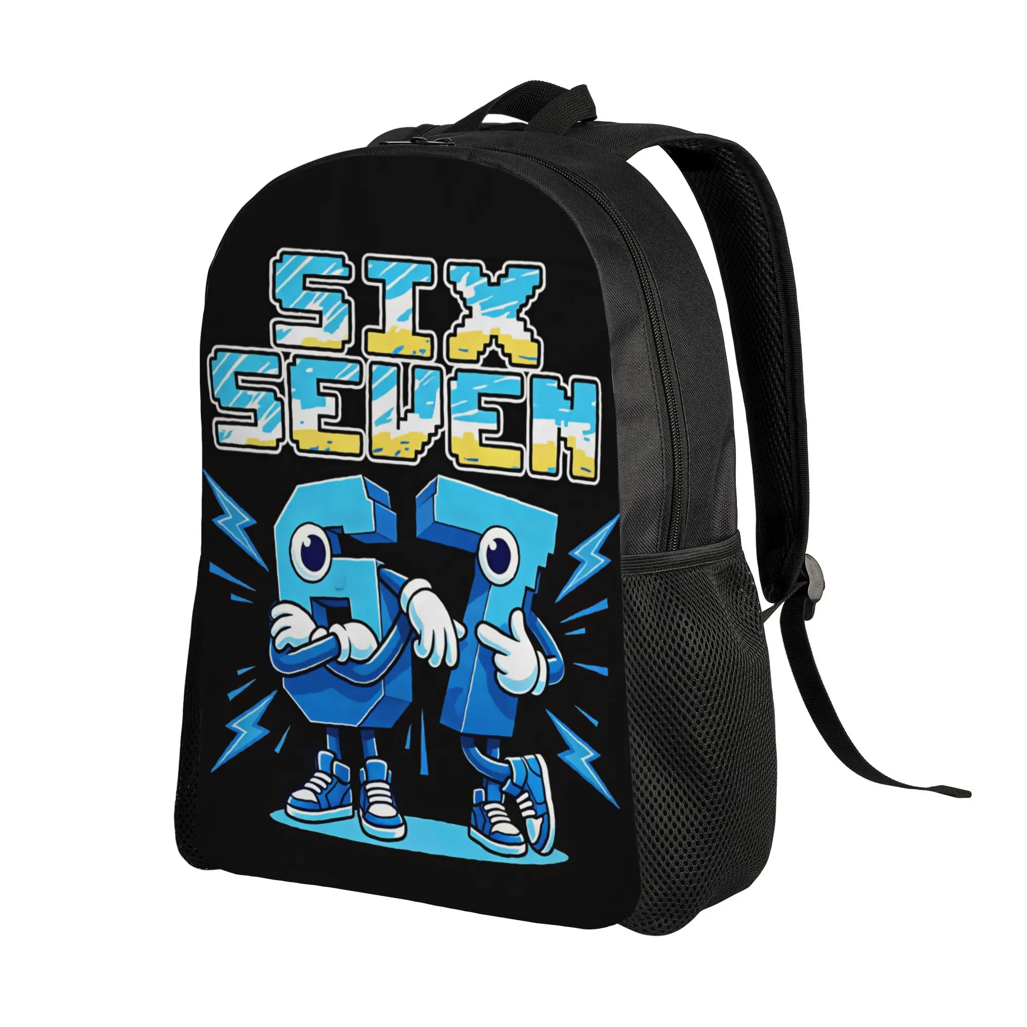 Funny 6 7 Meme Backpack Student  Big Backpacks Polyester Stylish School Bags Workout Colorful Rucksack