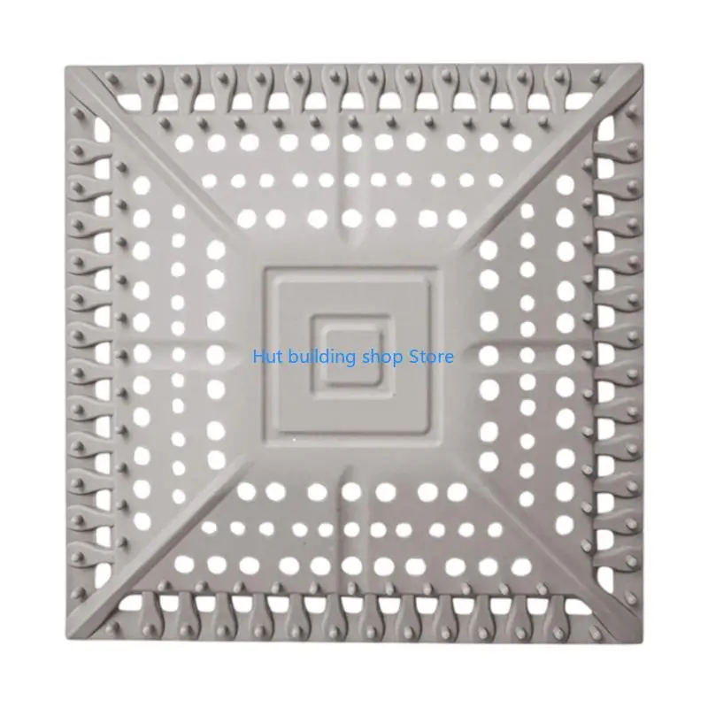 T21C Square Silicone Floor Drain Cover Anti-blocking Waste Catcher Mesh Sink Strainer Kitchen Bathroom Accessories
