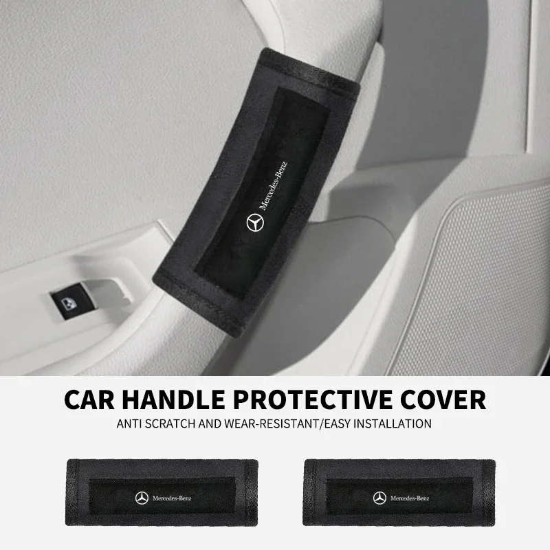 Car Roof Handle Protection Pull Gloves Auto Emblem Accessories For Mercedes Benz AMG C E S A GLE CLC clase W204 W221 W205 W176