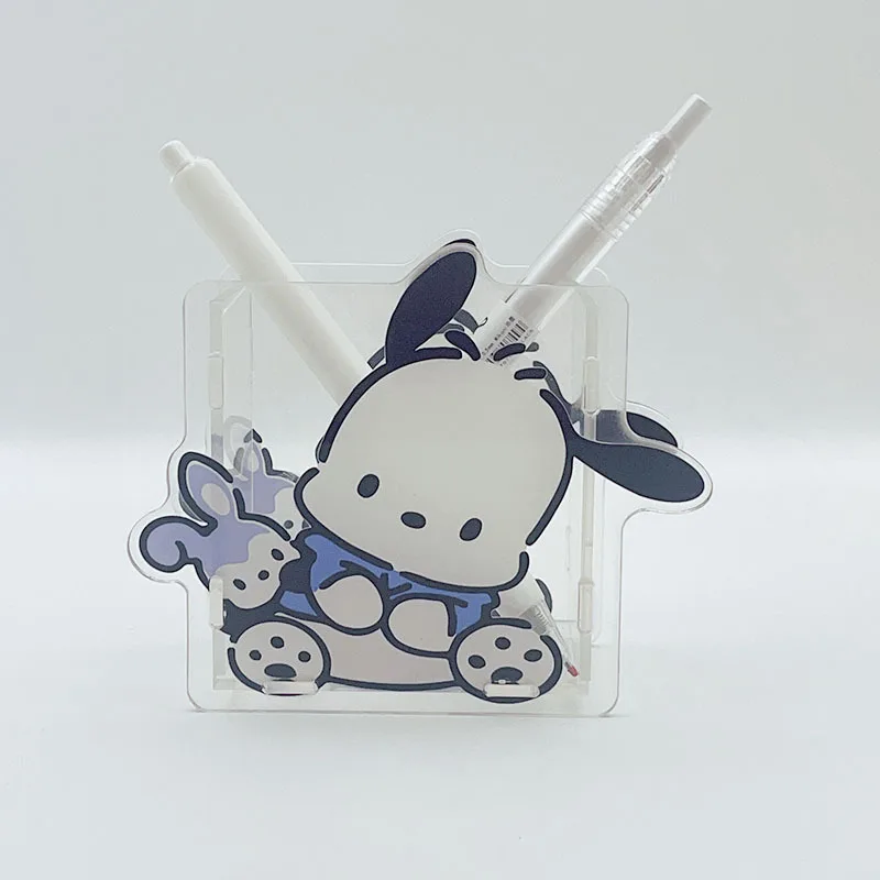 Hello Kitty Pen Holder Anime Sanrio Pochacco Kuromi Desktop Pen Holder Cartoon Decoration Ornament Girls Fun School Supplies