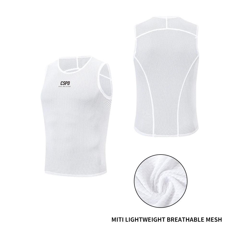 CSPD Cycling Base Layer Sleeveless Quick Dry MTB Road Bicycle Underwear Vest High Quality Elastici Mesh Cycling Base Layer