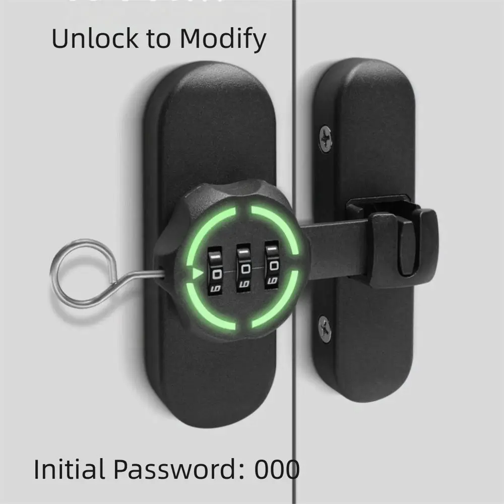 Zinc Alloy Password Lock 90/180 Degree Luminous Sign Combination Lock Mechanical Password High-Security Sliding Door Lock
