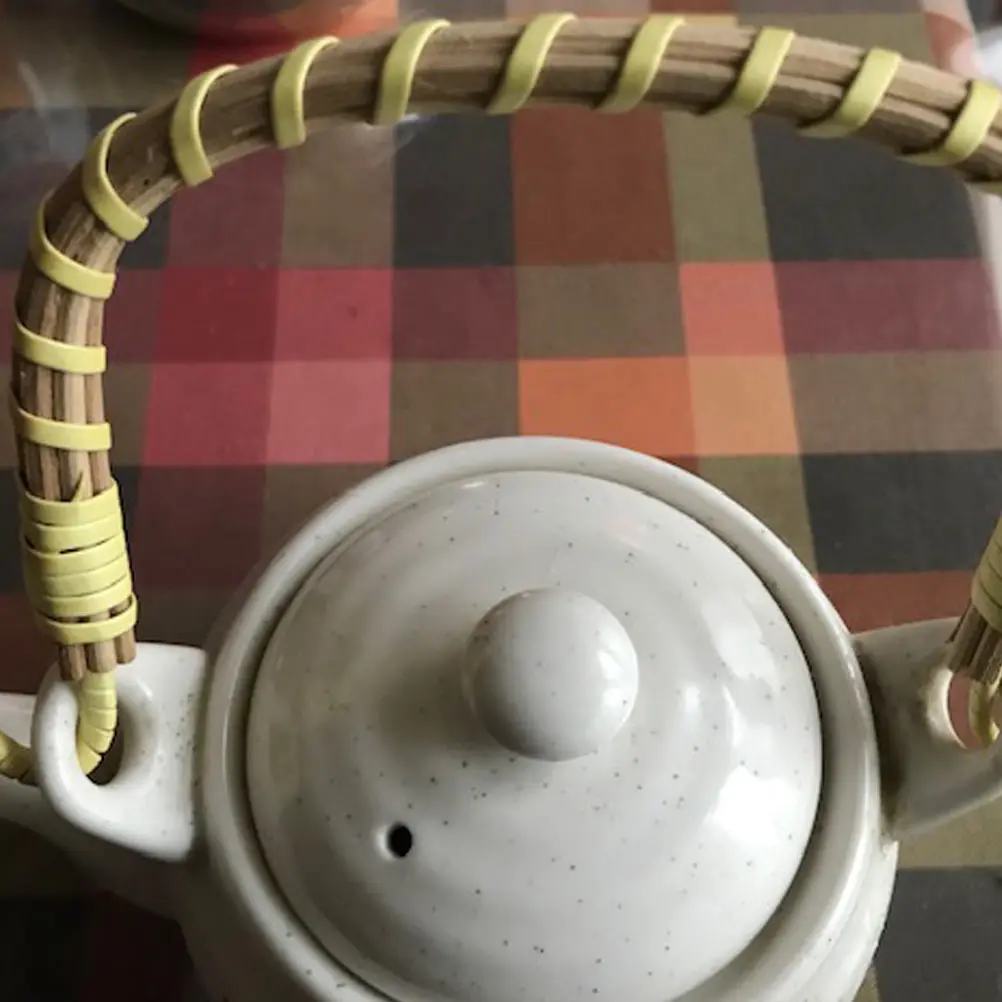 

4pcs Plastic Woven Handle For Kettle Teapot Replacement Rattan Style Grip Heat Resistant Kitchen Cookware Accessory