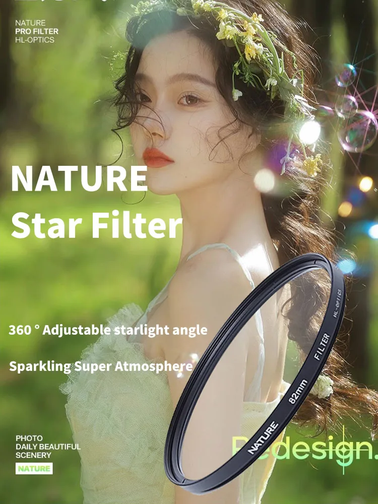 NATURE Adjustable Star Line Star Filter 4 6 8 Line Variable Filtro Camera Filters 49 52 55 58 62 67 72 77 82mm For DSLR