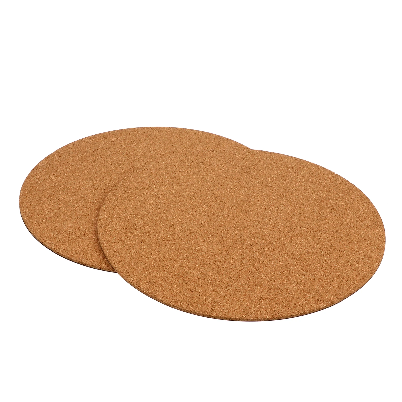 

2 Pcs Thick Cork Planter Mat Plants Coasters Round for Drinks Pp Office