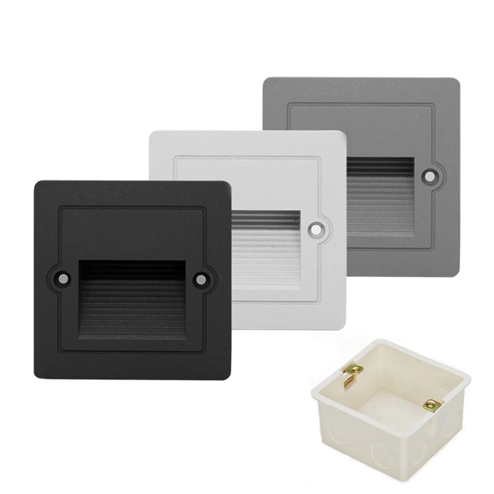 Led Step&Stair Light 3W Recessed Wall Sconce Outdoor Waterproof Deck Flooring Lamp for Garden Porch Channel Stairway Staircase