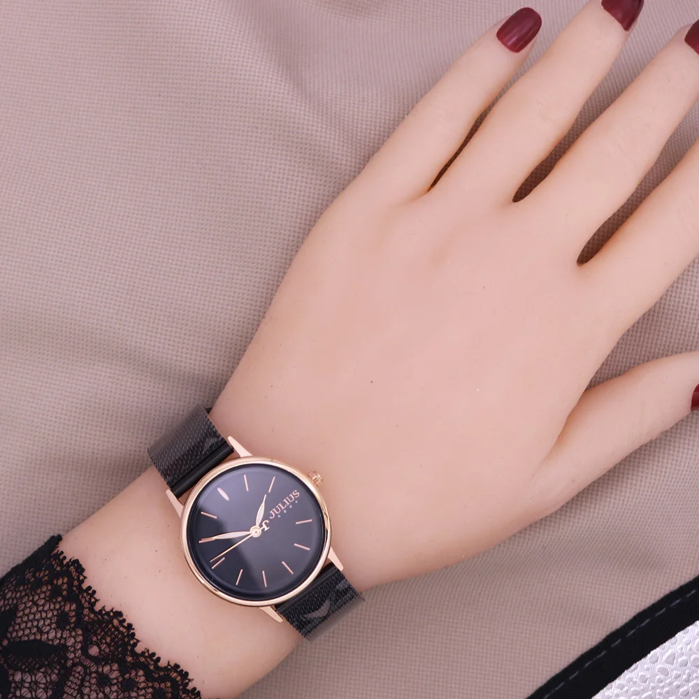 ساعة كلاسيكية بسوار فولاذي ساعة نسائية كوارتز يابانية ساعات صغيرة فستان راقي صندوق هدايا للفتيات على مدار الساعة #6