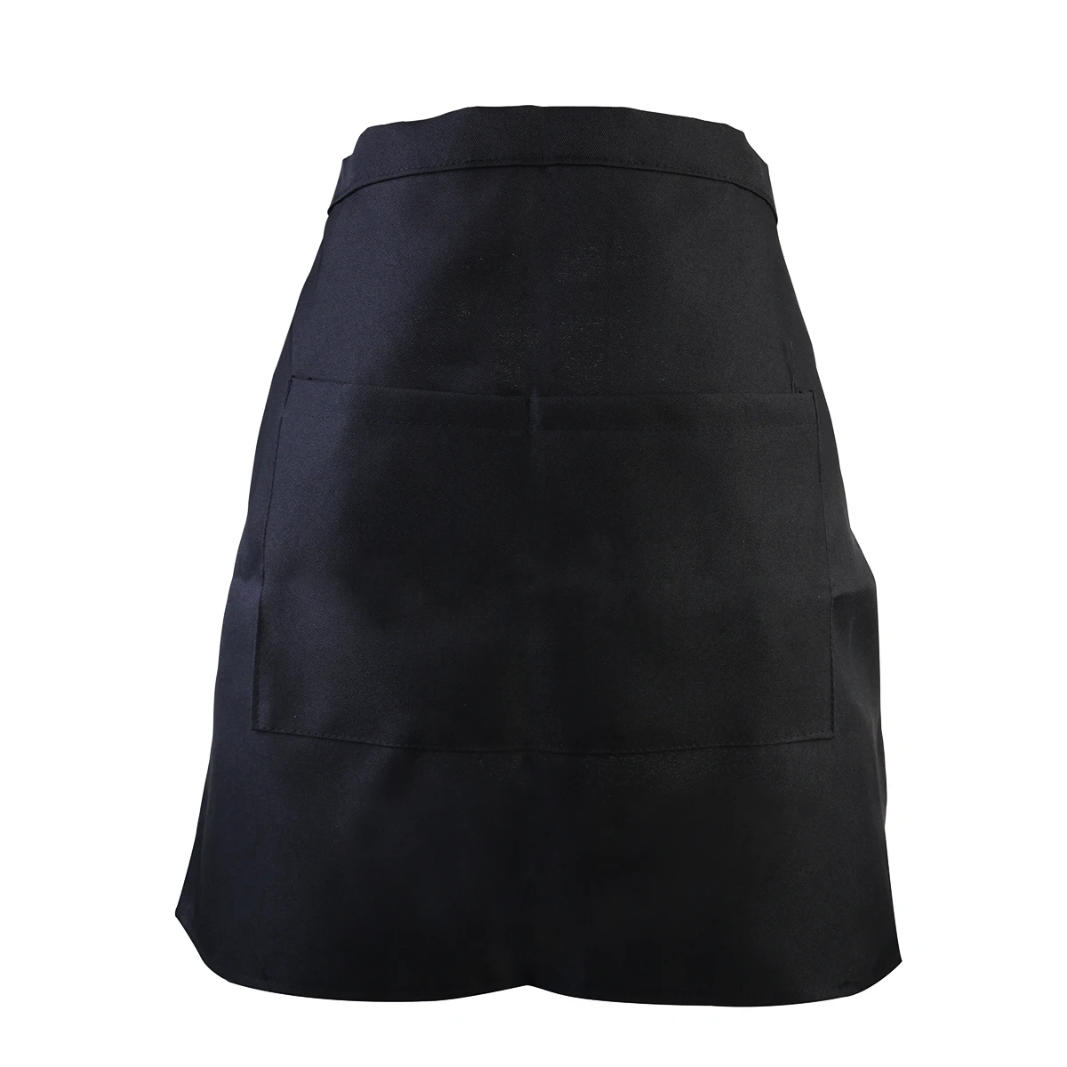 

【】Short Apron With Pocket Unisex Waist Apron For Chef Waiter Black Restaurant Hotel Café Kitchen School College