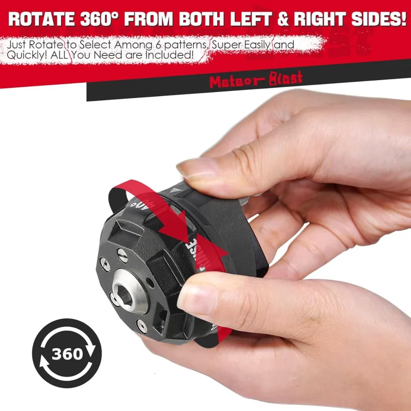 Blast Pressure Washer Nozzle, 6-in-1 Quick Change over and Adjustable, Power Washer Tips Replacement with 1/4 inch Quick Connect