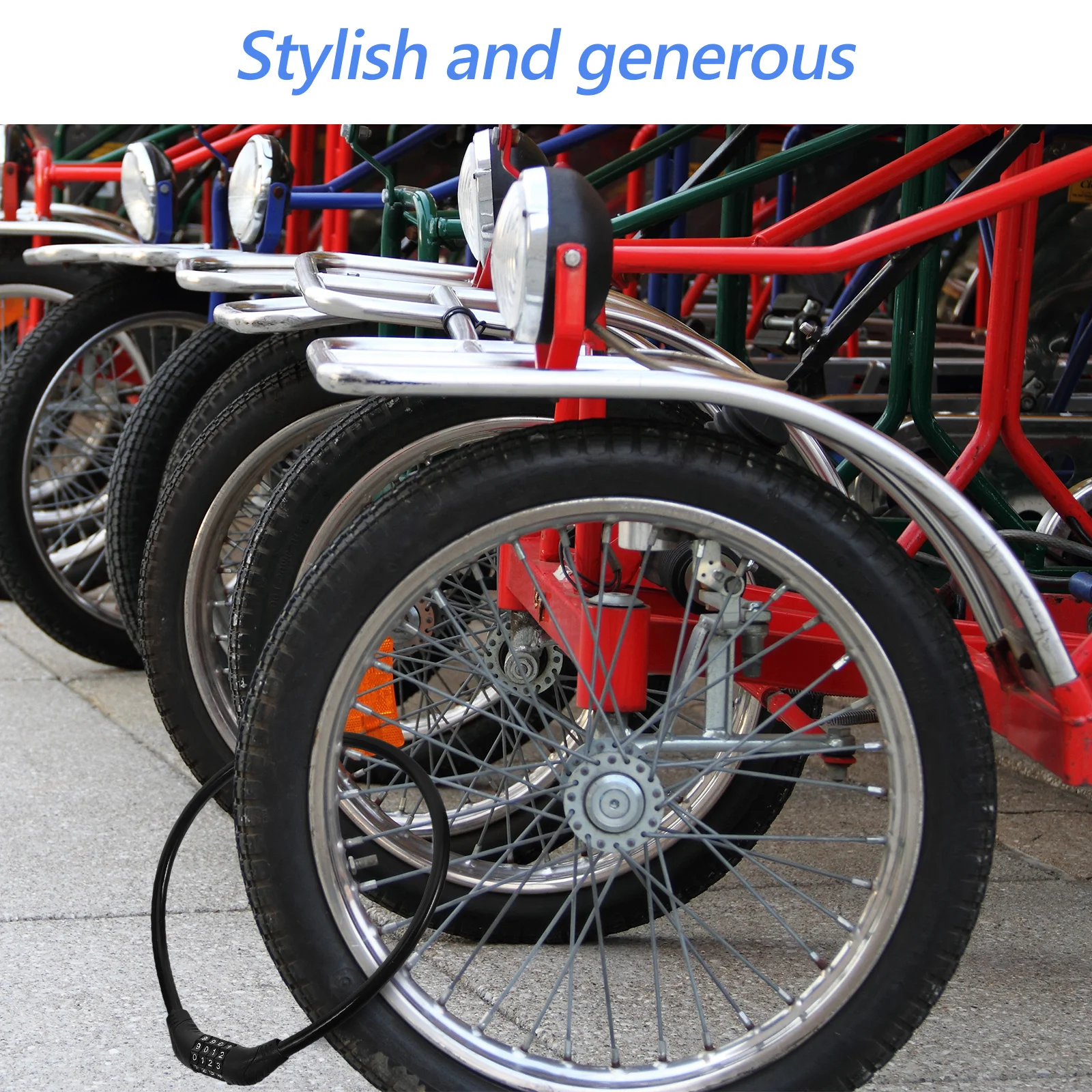 

Bike Chain Lock Durable Steel Cable Anti-Theft Lock for Bicycle Motorcycle Outdoor Use Cable Locks Bike Locks