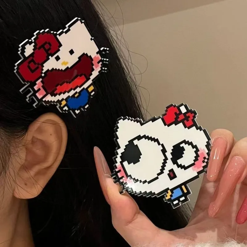 

10pcs Hello Kitty Hair Clip Anime Girl Gift Side Hairpin Decoration Desktop Ornament Women Accessories Birthday Gift Wholesale