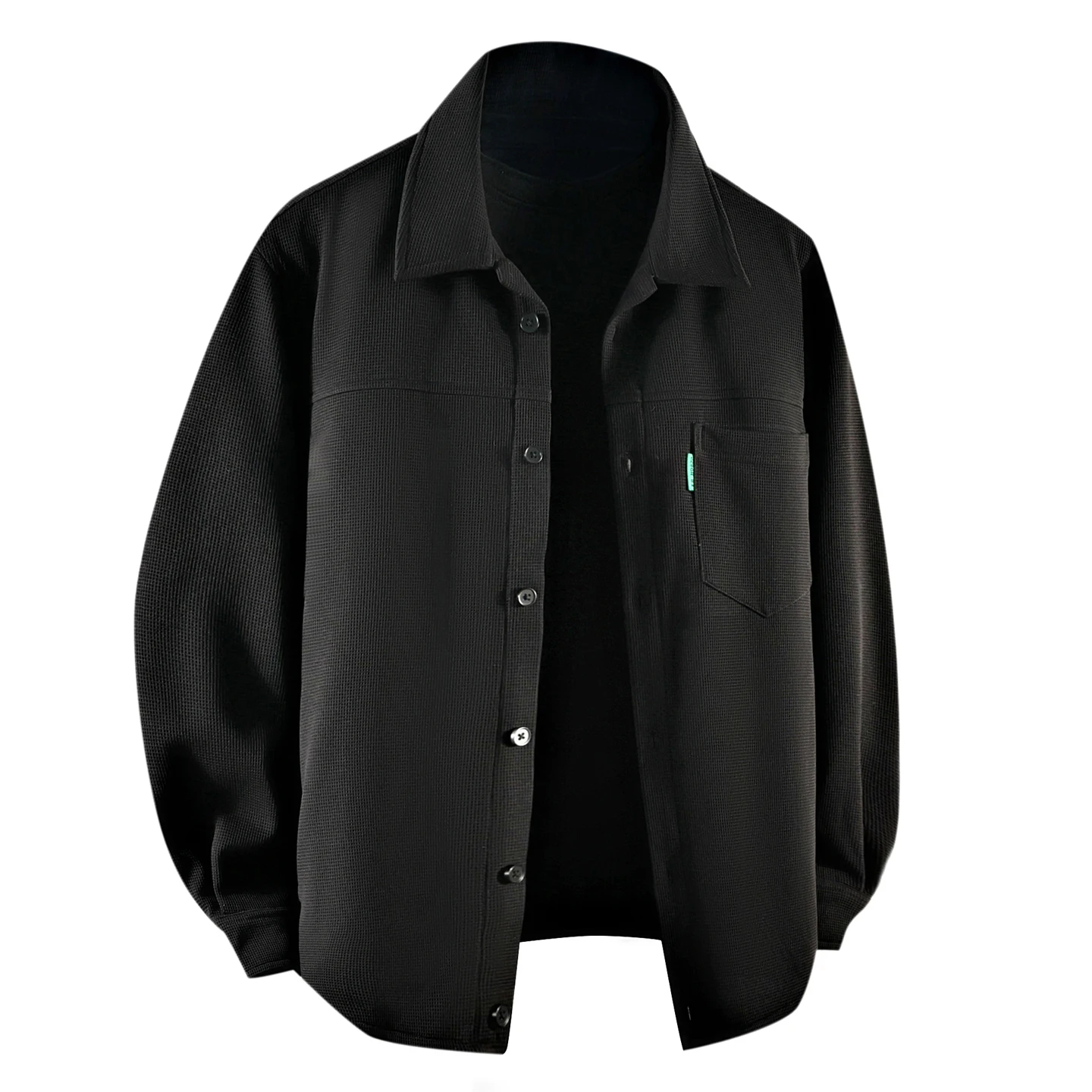 Casual Men's Jacket 2025 New Style Spring Autumn Korean Version Trendy Youth Lapel Jacket Men's Casual Top Buttoned Polyester...