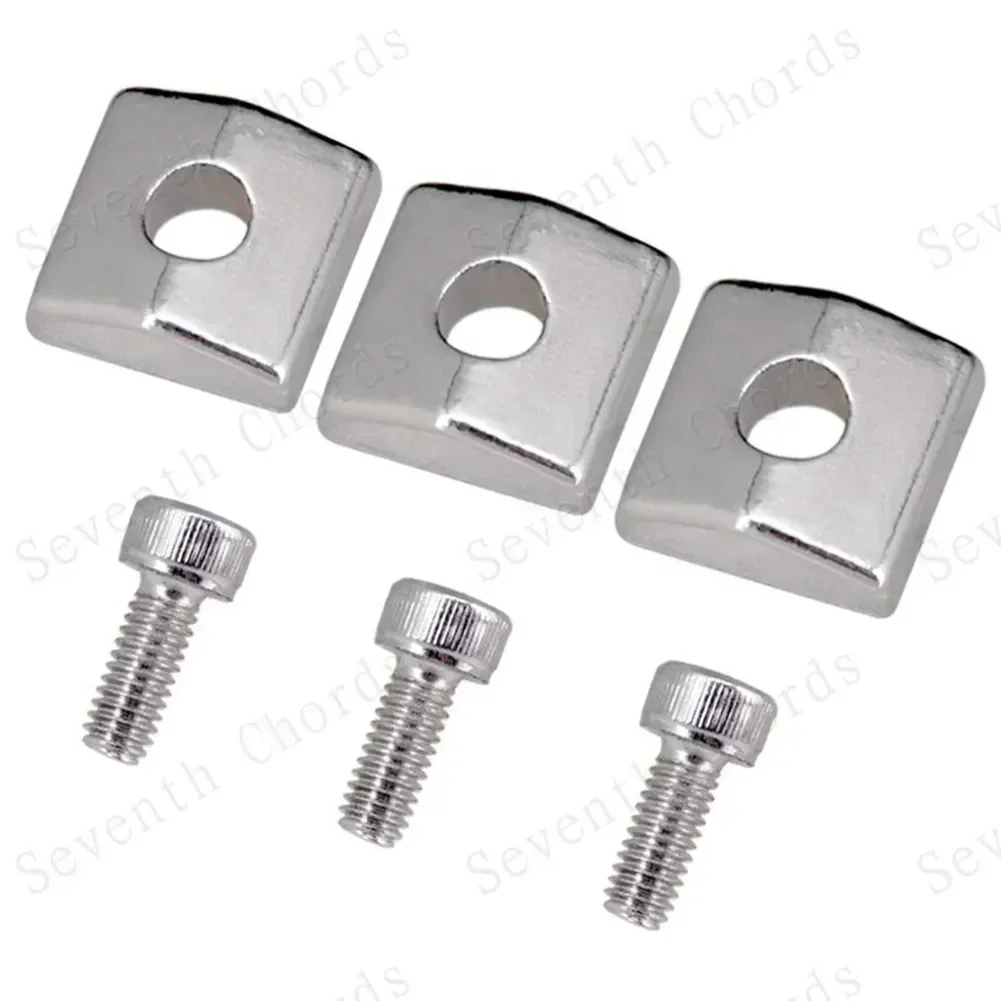 3 Set Guitar Locking Nut Clamp Electric Guitar Tremolo Locking Nut Block Clamp Screws Parts Electric Guitar Guitar Accessories