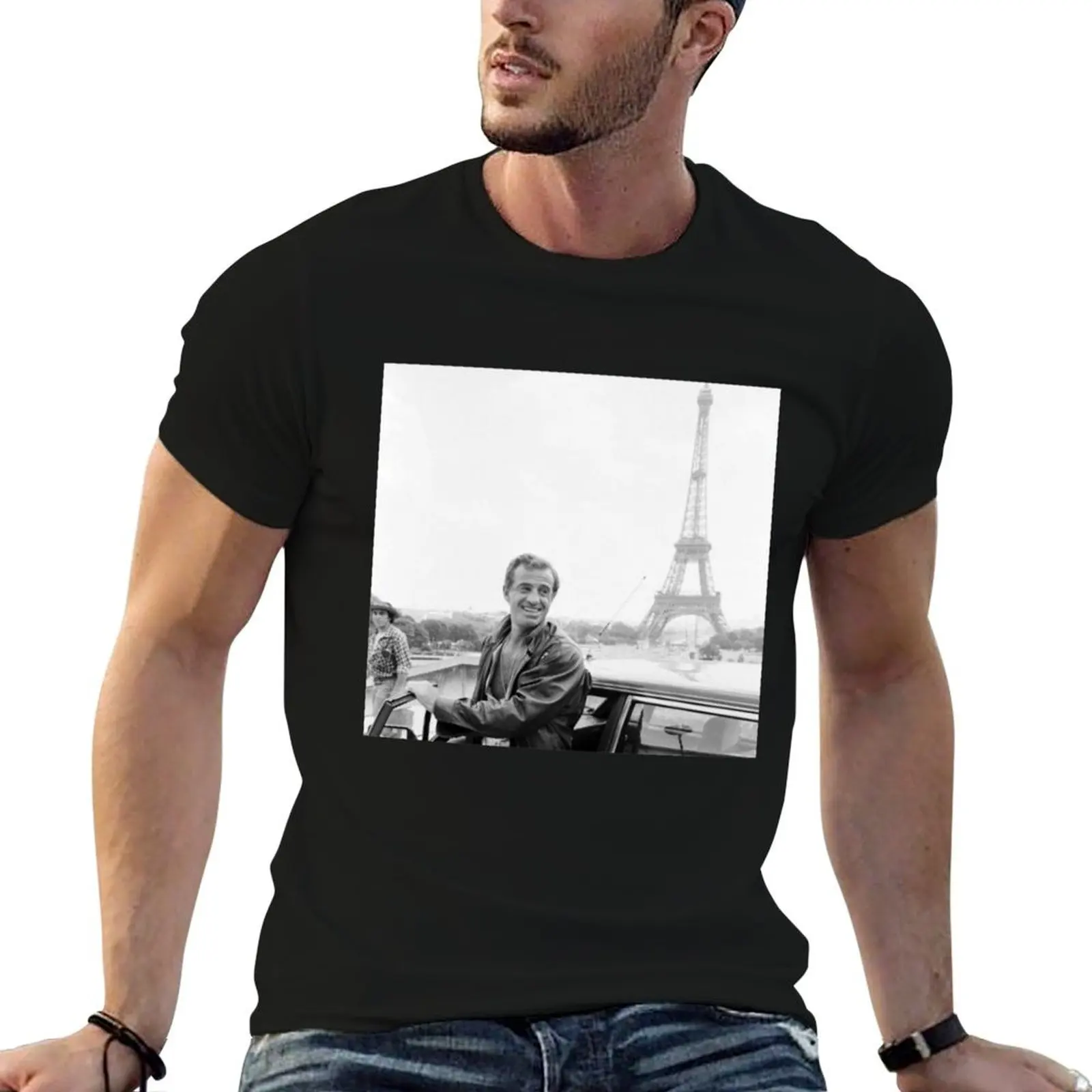Camiseta clásica Jean Paul Belmondo, camiseta para hombre, camisetas divertidas de lujo, camiseta de humor oscuro para hombre, camiseta de verano
