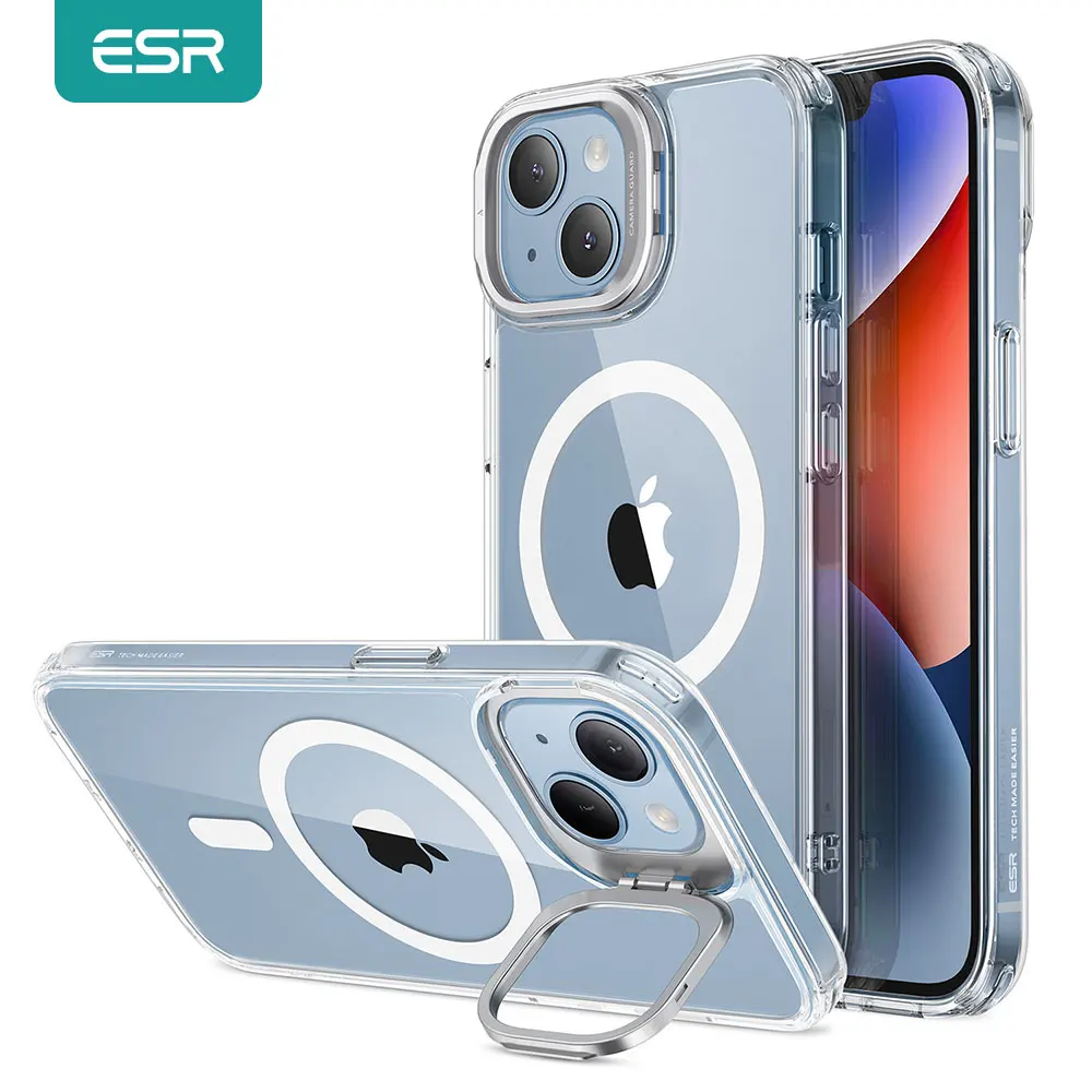 

ESR for iPhone 14 Pro Magsafe Case for iPhone 15 Pro Max Classic Hybrid Case With Camera Kickstand for iPhone 13 MagSafe Case