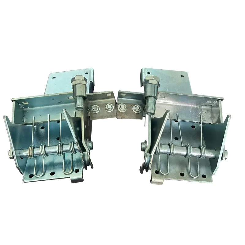 Whole pair of durable garage doors, steel wire anti-drop brackets at the bottom of industrial doors
