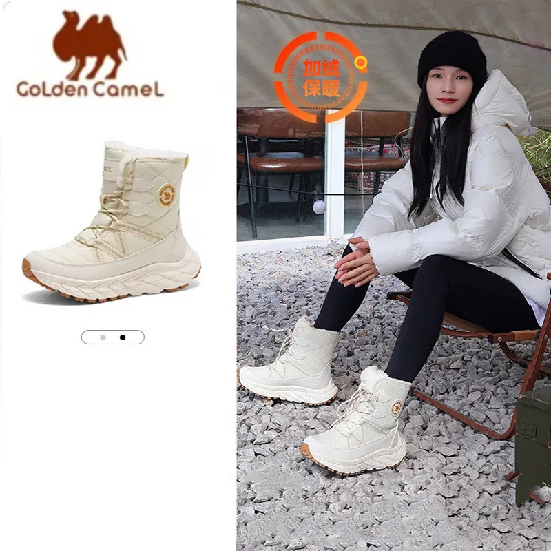 

Женские зимние ботинки GOLDEN CAMEL, бархатные теплые походные ботинки, нескользящая морозостойкая водонепроницаемая женская обувь для женщин, зима 2023 г.