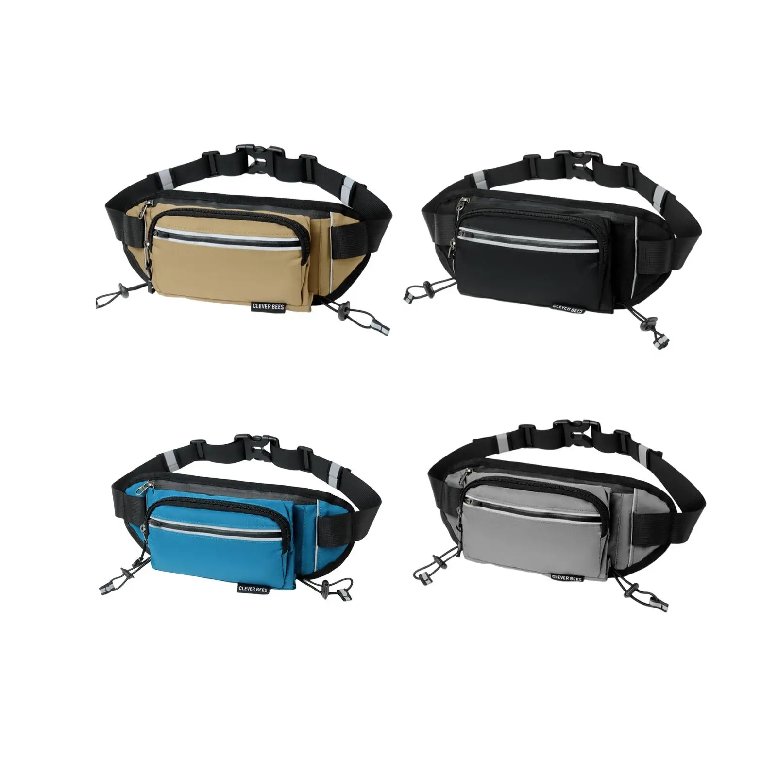 Waist Pack Shoulder Bag Trendy Zipper Closure Oxford Cloth Waist Bag Fanny Pack for Travel Street Climbing Cycling Commuting