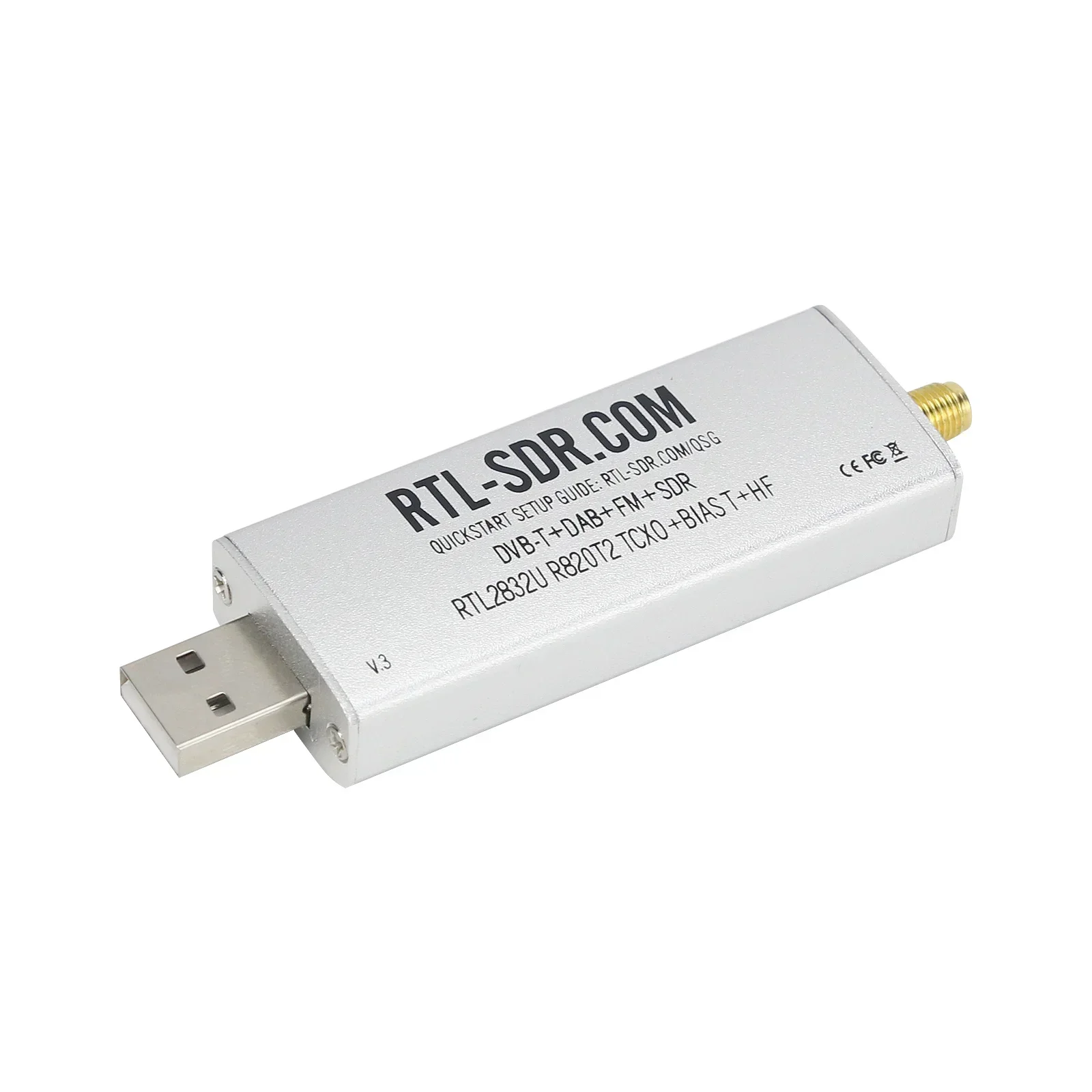 在庫あり 在庫あり RTL-SDR Blog V3 R820T2 RTL2832U 1PPM TCXO SMA RTL SDR ラジオ ソフトウェアのみ アクセサリーなし