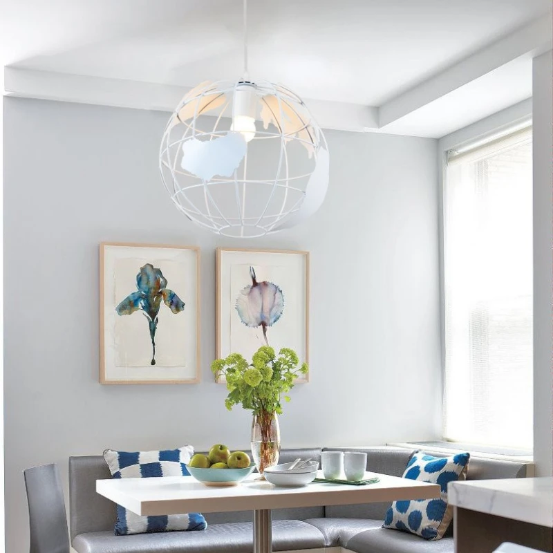 

Промышленный подвесной светильник, светодиодный регулируемый подвесной абажур для дома, кухни, подвесной светильник с металлической клеткой для островной столовой