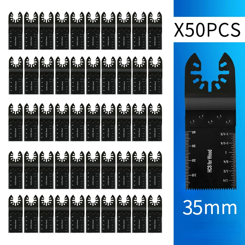 

50 шт., Осциллирующие лезвия для ремонта древесины, металла и пластика