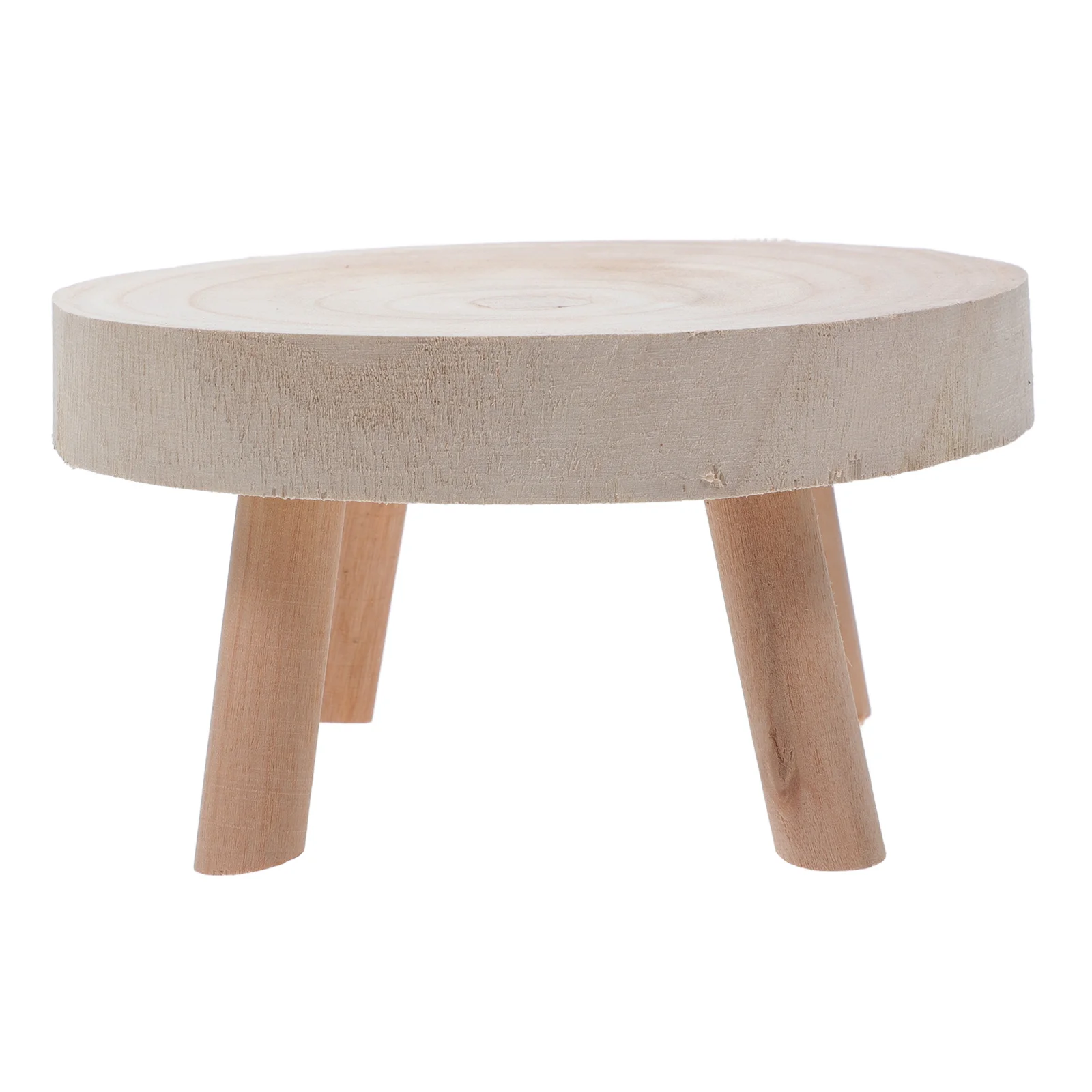 

Rustic Round Wooden Base Stand Flower Pot Shelf Organizer Holder For Bathroom Vanity Home Decor Large Capacity Display