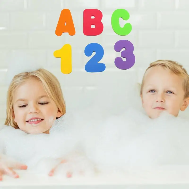 36 Stuks Foam Bad Letters Play Set Schuim Fun Letters Aantal Kleurrijke Educatief Abc Schuim Bad En Douche Speelgoed Voor 1-3 Baby