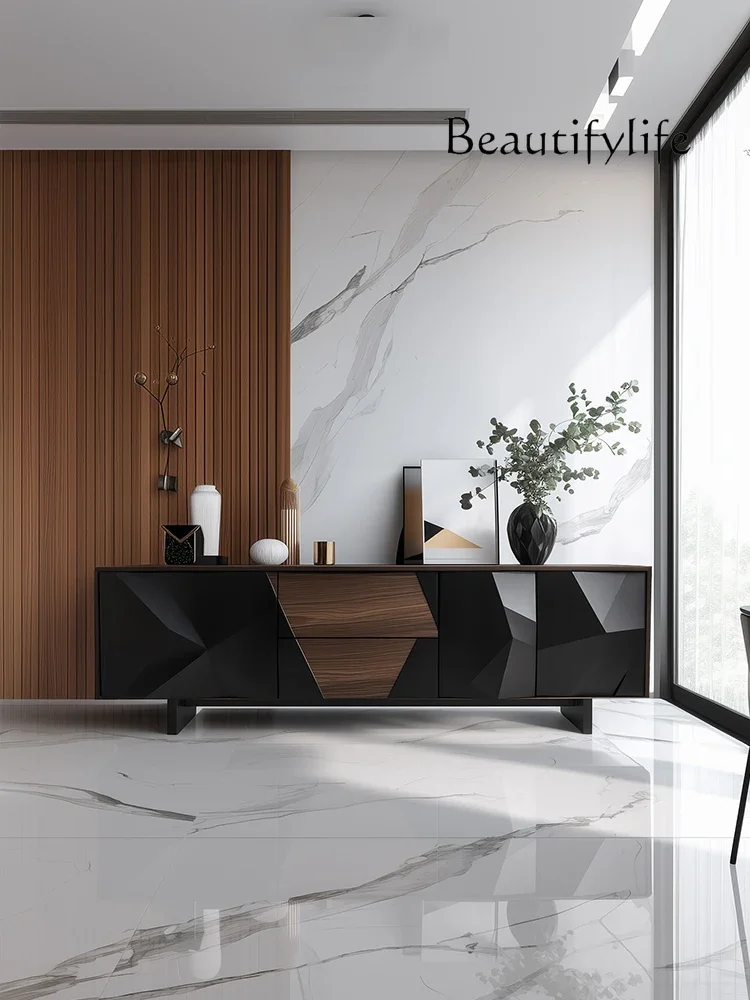 

T итальянский светлый роскошный шкаф для телевизора из цельного дерева, высококачественный минималистичный напольный шкаф для домашней гостиной, напольный шкаф для хранения вещей