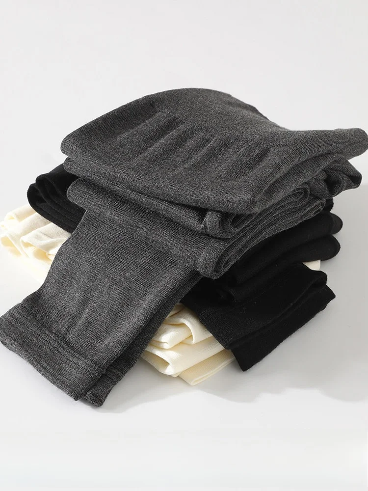 

High Waist Skin-friendly Thermal Leggings Women's Winter Simple Color Slim Fit Warm Long Trousers 2025 New Sle