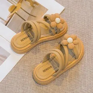 Zapatillas para niñas, zapatos para niños, chanclas para niños, sandalias de playa con flores de moda, novedad de verano 2024