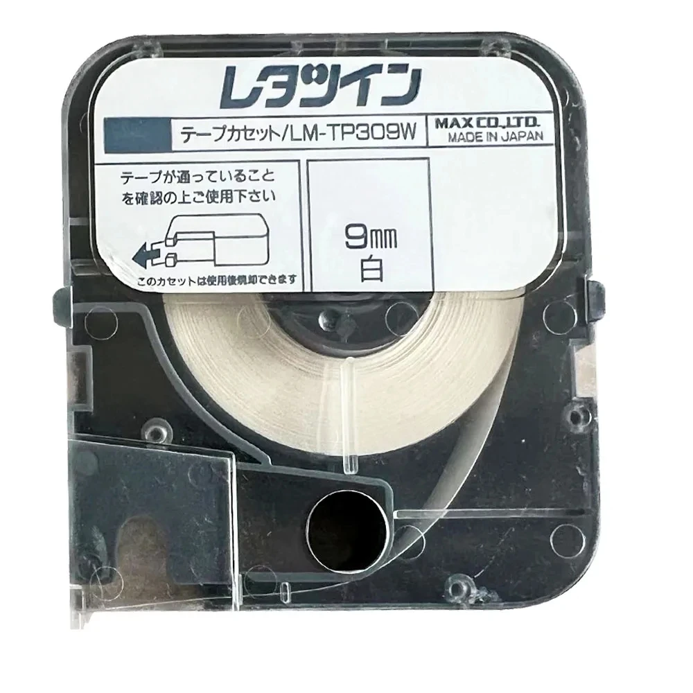 Tape Cassette LM-TP309W 5mm 9mm 12mm x 8m Yellow White sticker for Label typewrite Cabel ID printer LM-380E, LM-390A/PC, LM-550A