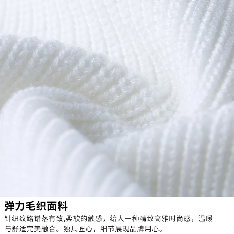 Men's Golf Wear Sweater with Zipper Casual Sportswear Autumn Winter Knitwear Coat Warm Clothes White Gray Black New