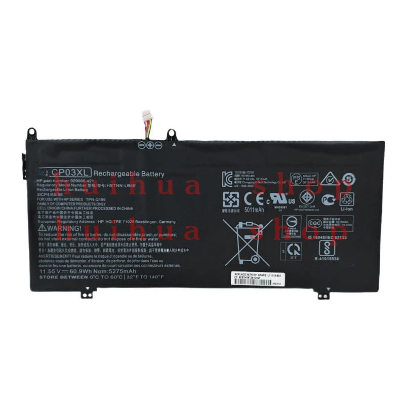 

Genuine 60.9WH CP03XL Battery for HP Spectre x360 13-ae000 929066 -421 HSTNN-LB8E