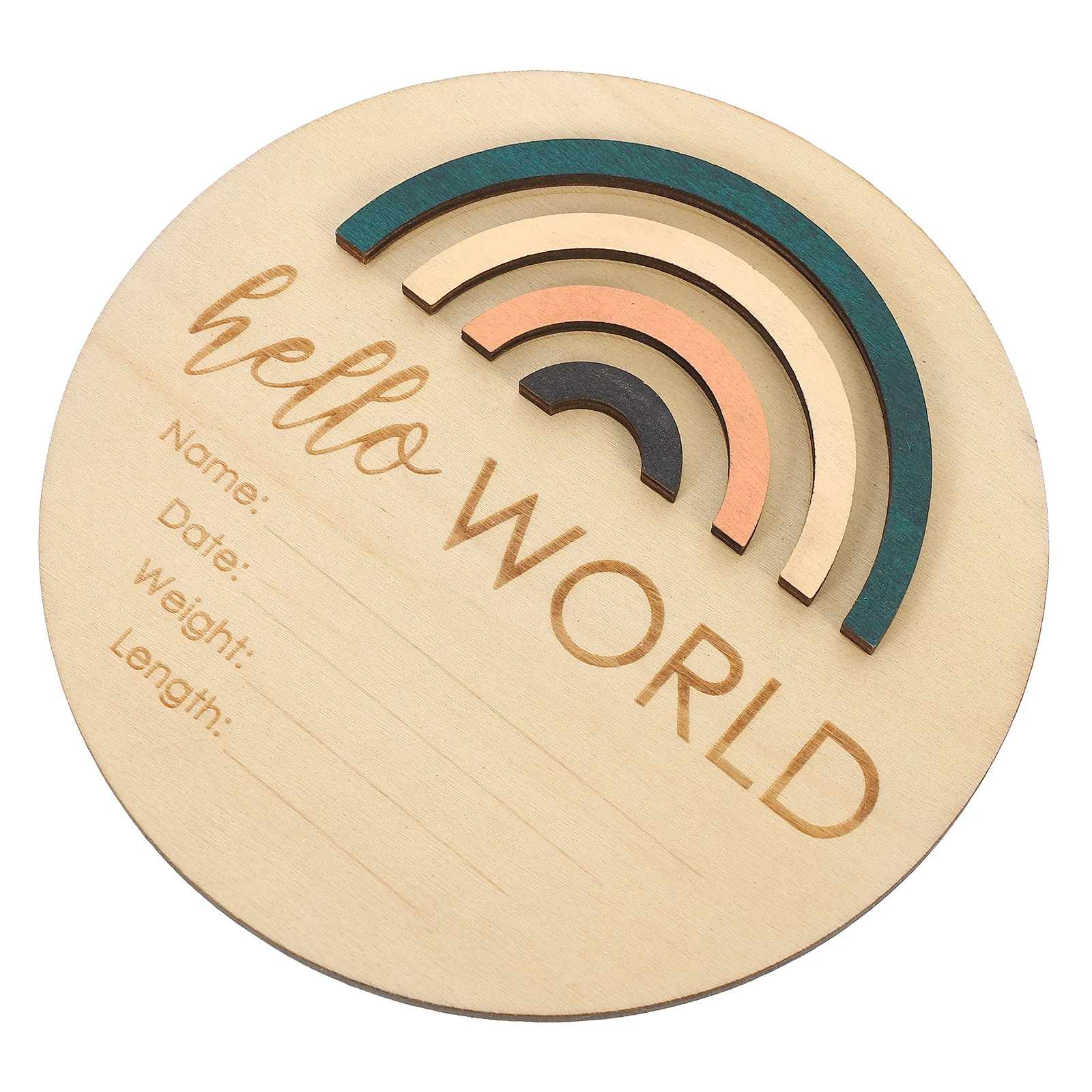 

Growth Record Round Card Newborn Baby Photo Props Infant Milestone Signs 1st Year Safe Durable Friendly Baby Birth Signs