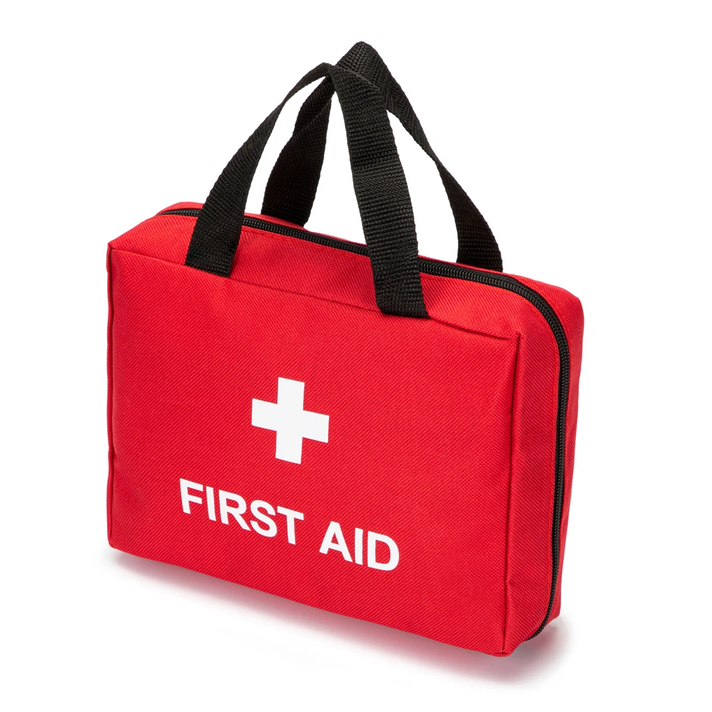 

Red First Aid Bag Empty 1st Aid Bag Section Dividers Medical Travel Case First Responder Storage Compact Survival Medicine Bag