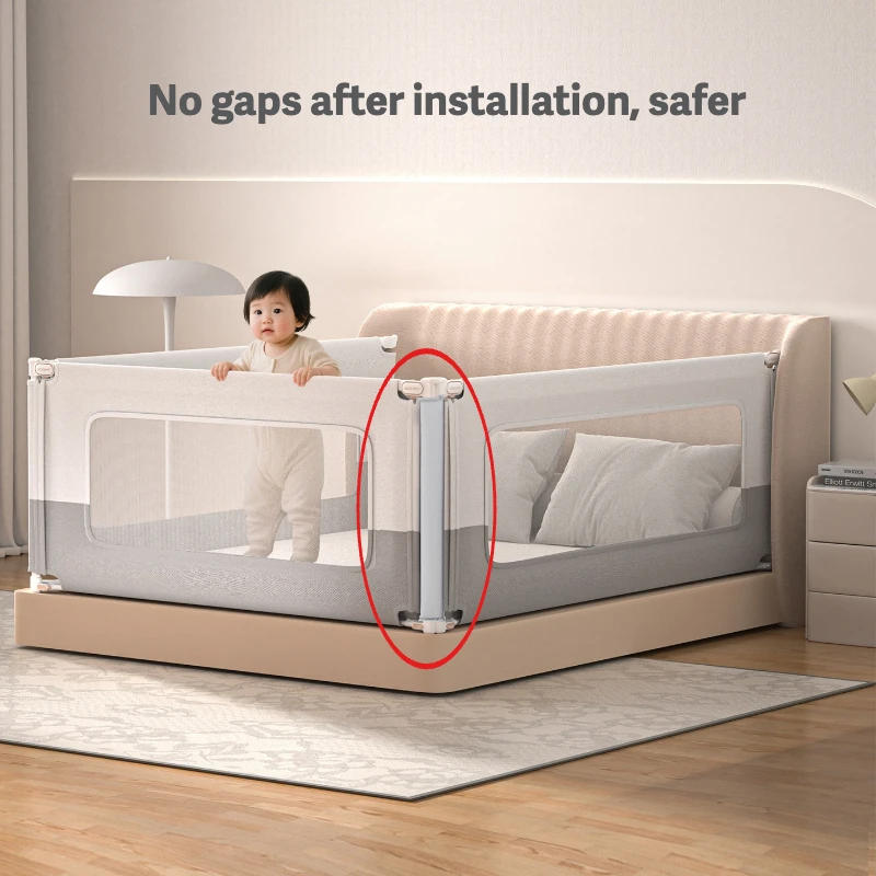 

Upgraded Baby Bed Guardrail Bumper Strip - Anti-Collision Cotton Padding & Gap Filler for Children's Bed Fence, Soft Protective