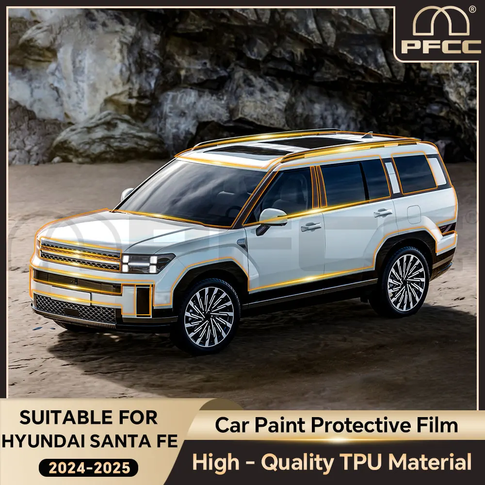 

Pre-cut For Hyundai Santa Fe 2024-2025 Protective film for car paint anti-scratch body sticker Bra Repair Kit Transparent 8.5