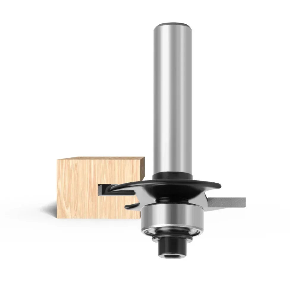 Fraise à tige en bois carimplantée avec roulement, biscuit à rainurer en T, joint à fente, fraise à rainurer, mèche de routeur à bois, 8mm, 1PC