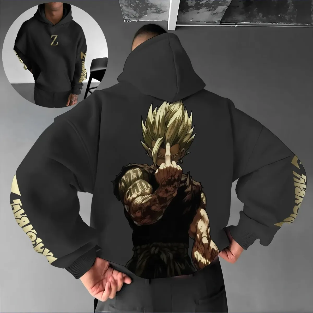 

Dragon Ball Goku 2025, новинка, хит продаж, Super Saiyan God, красные волосы, белая толстовка с принтом на спине, мужская хлопковая повседневная осенне-зимняя уличная одежда