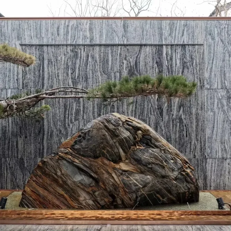 High Quality Grey Wavy Granite Slabs for Outdoor Garden Landscape Wall Cladding and Paving Stone Decoration